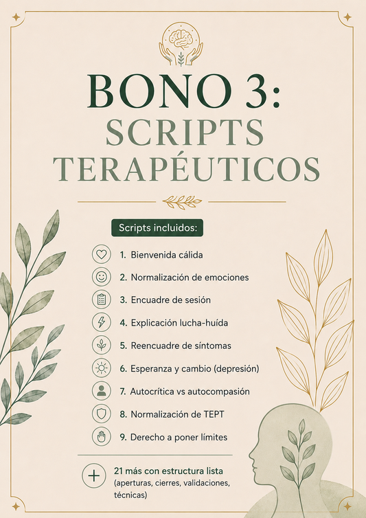 BONO 3: SCRIPTS TERAPÉUTICOS